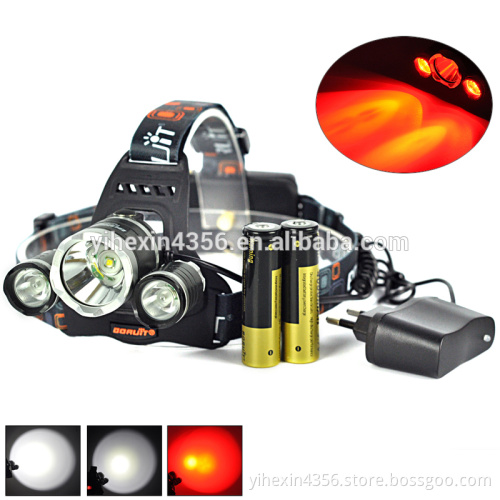 BORUIT RJ-3000 Powerful Red Light Headlamp for Hunting